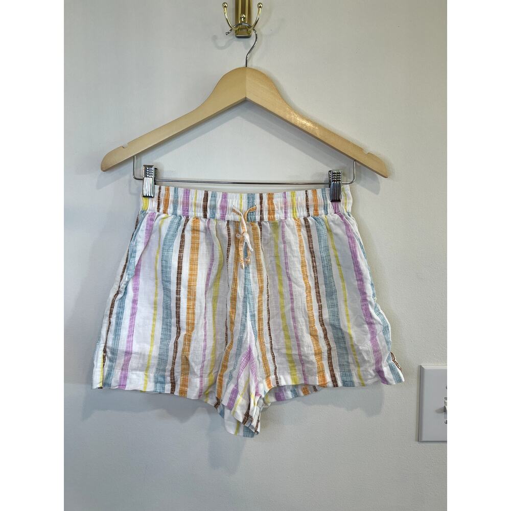Roxy Striped Cotton Pull-On Shorts Size Small